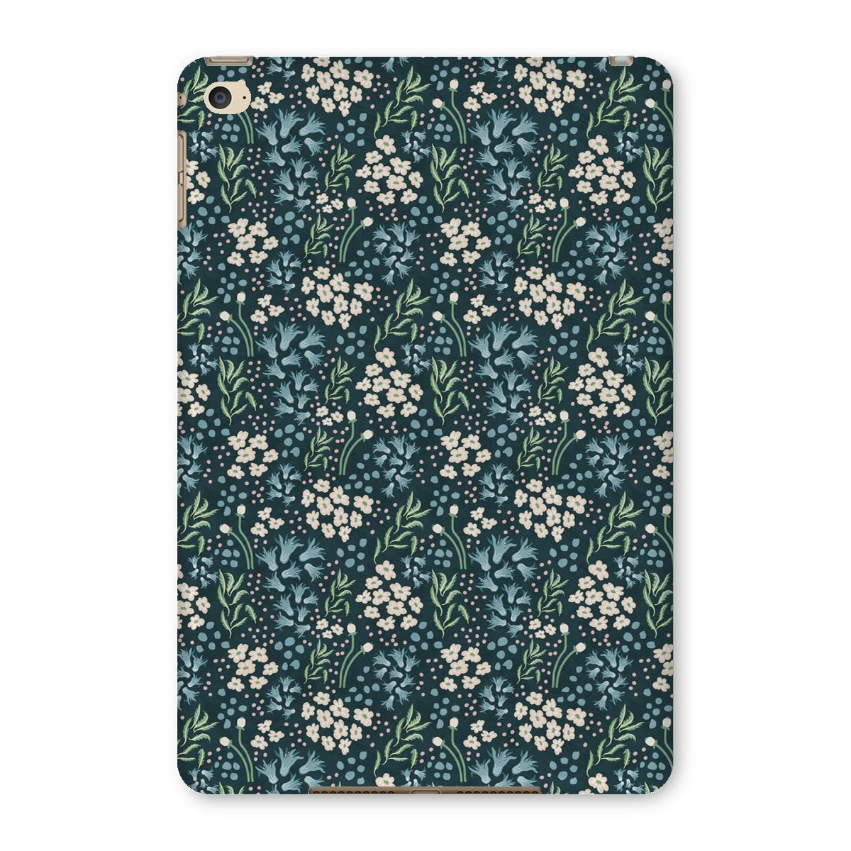 Teal Elegance: Vintage Floral Ditsy Tablet Cases