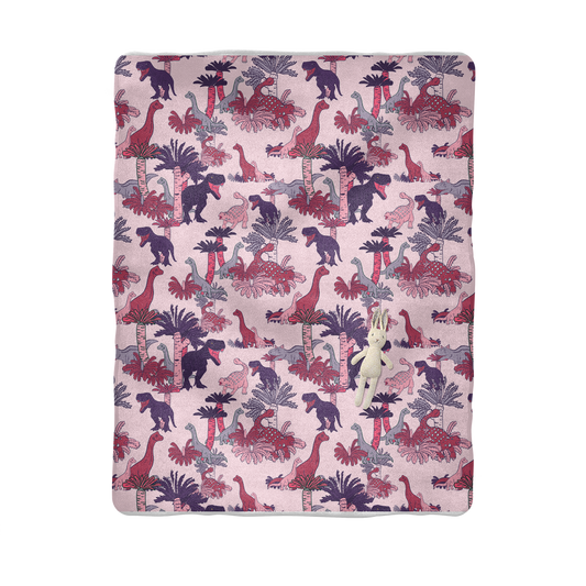 Jurassic Wonderland in Pink - Baby Blanket
