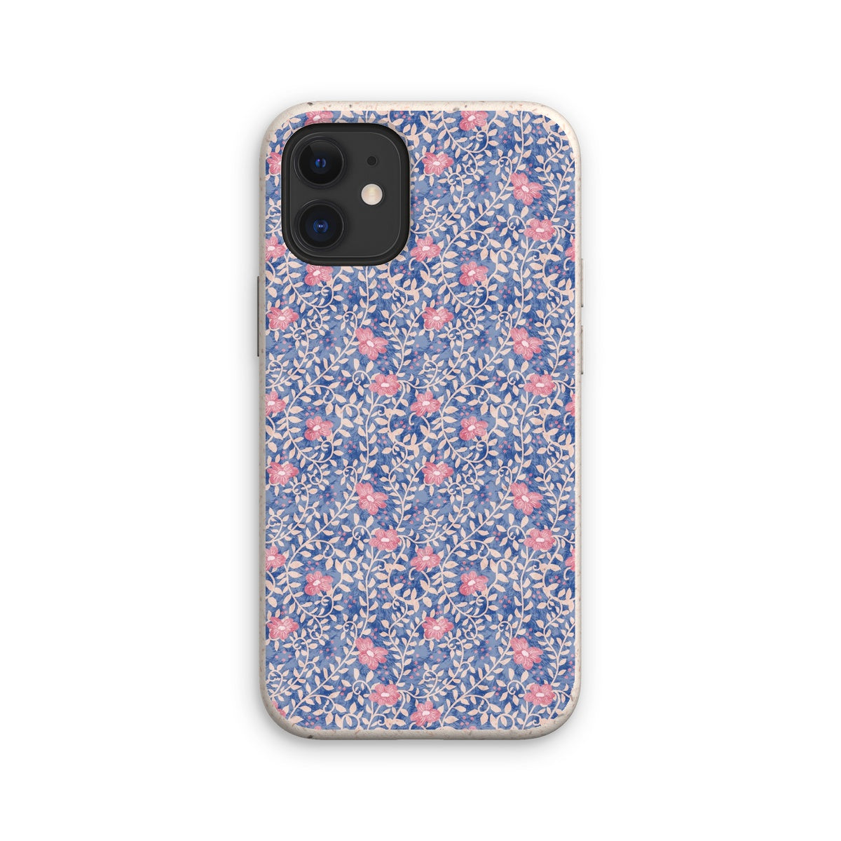 Pink Petals Party on Cornflower Blue Eco Phone Case