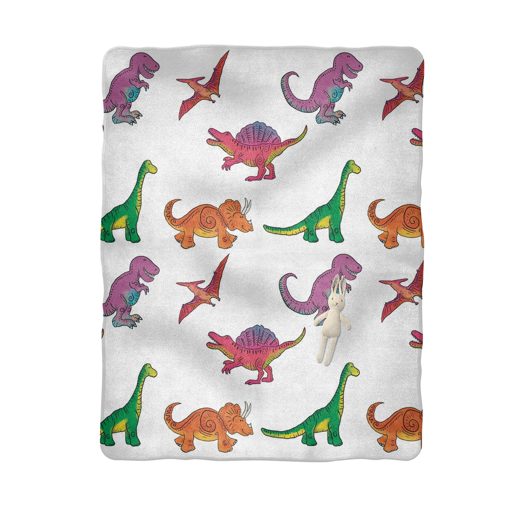 Dinosaur Rainbow Dinosaur Baby Blanket